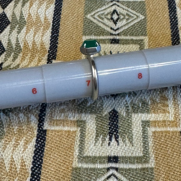 Silver KS Emerald Ring - Picture 3 of 4